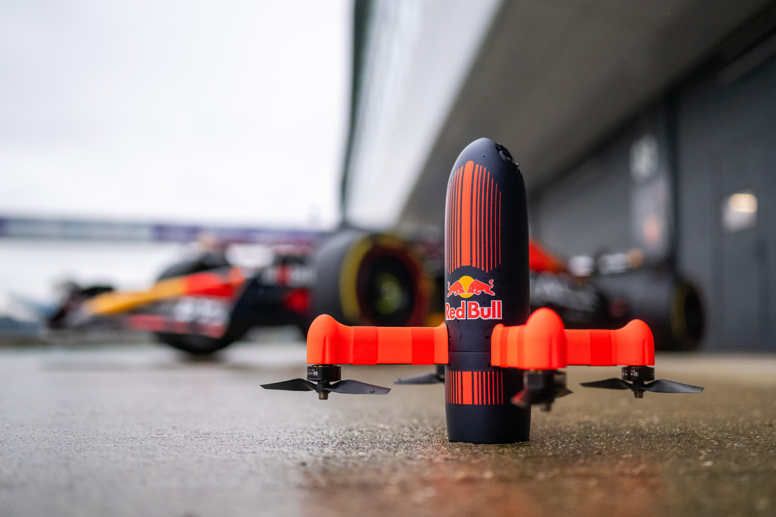 The drone seen in Silverstone, Great Britain on February 13, 2024.
