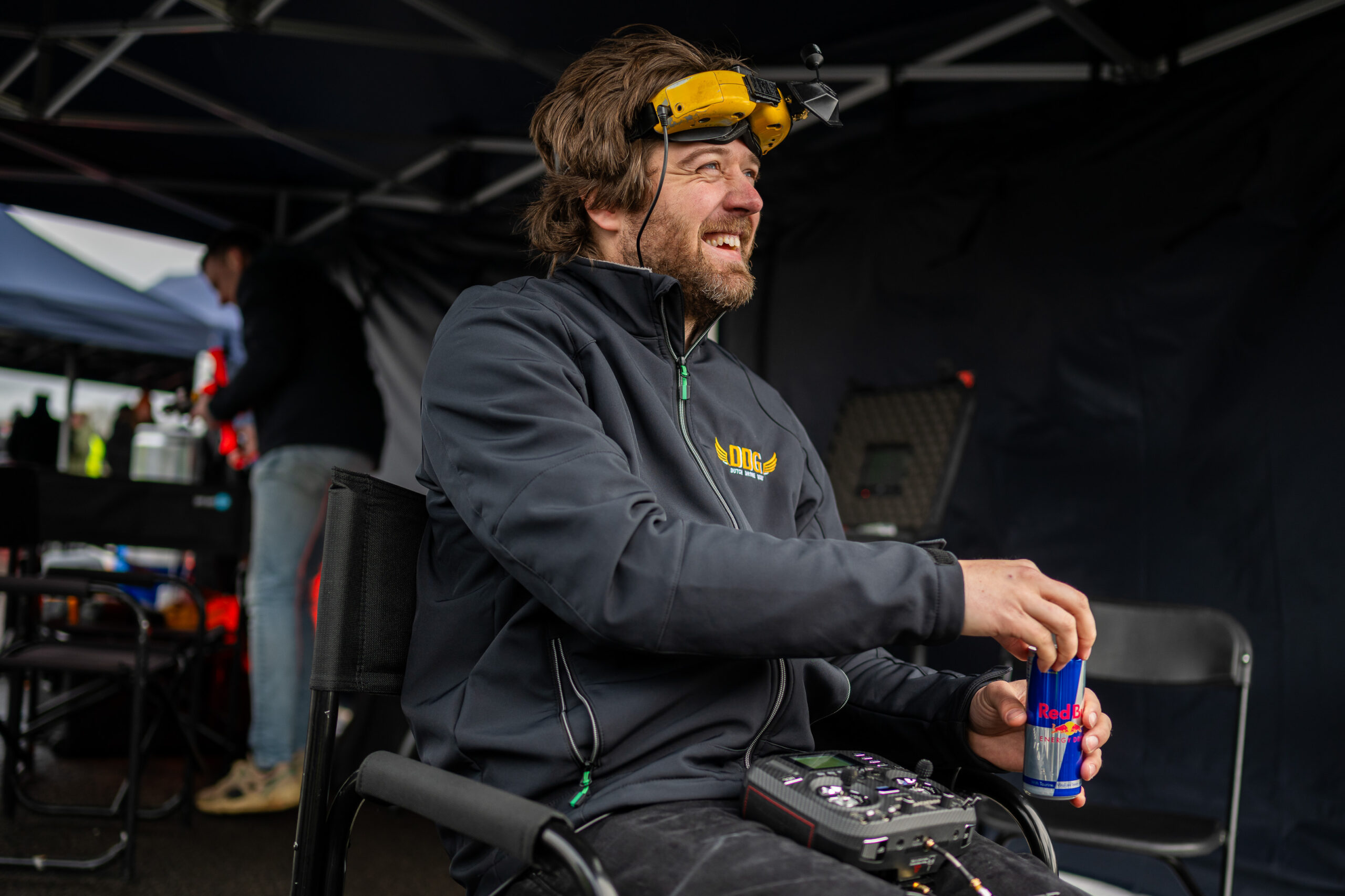 Shaggy FPV Ralph Hogenbrik of the Netherlands seen in Silverstone, Great Britain on February 14, 2024.