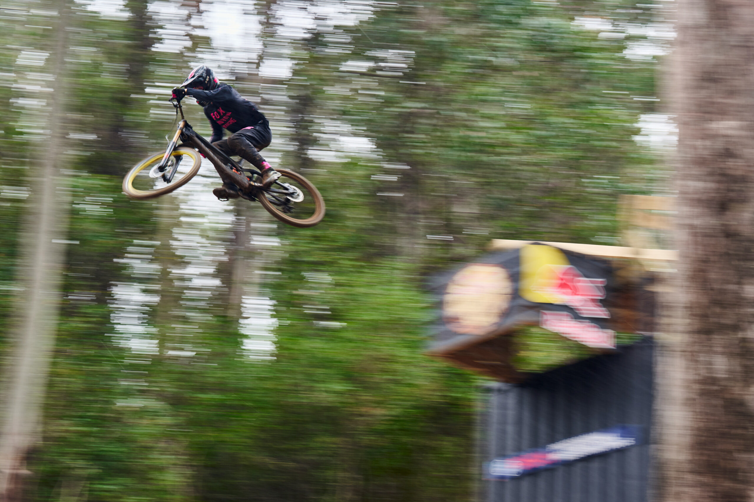 Kaos Seagrave competes during the Red Bull Hardline seeding session at Maydena Bike Park on February 23, 2024 in Tasmania, Australia. // Brett Hemmings / Red Bull Content Pool // SI202402230546 // Usage for editorial use only //