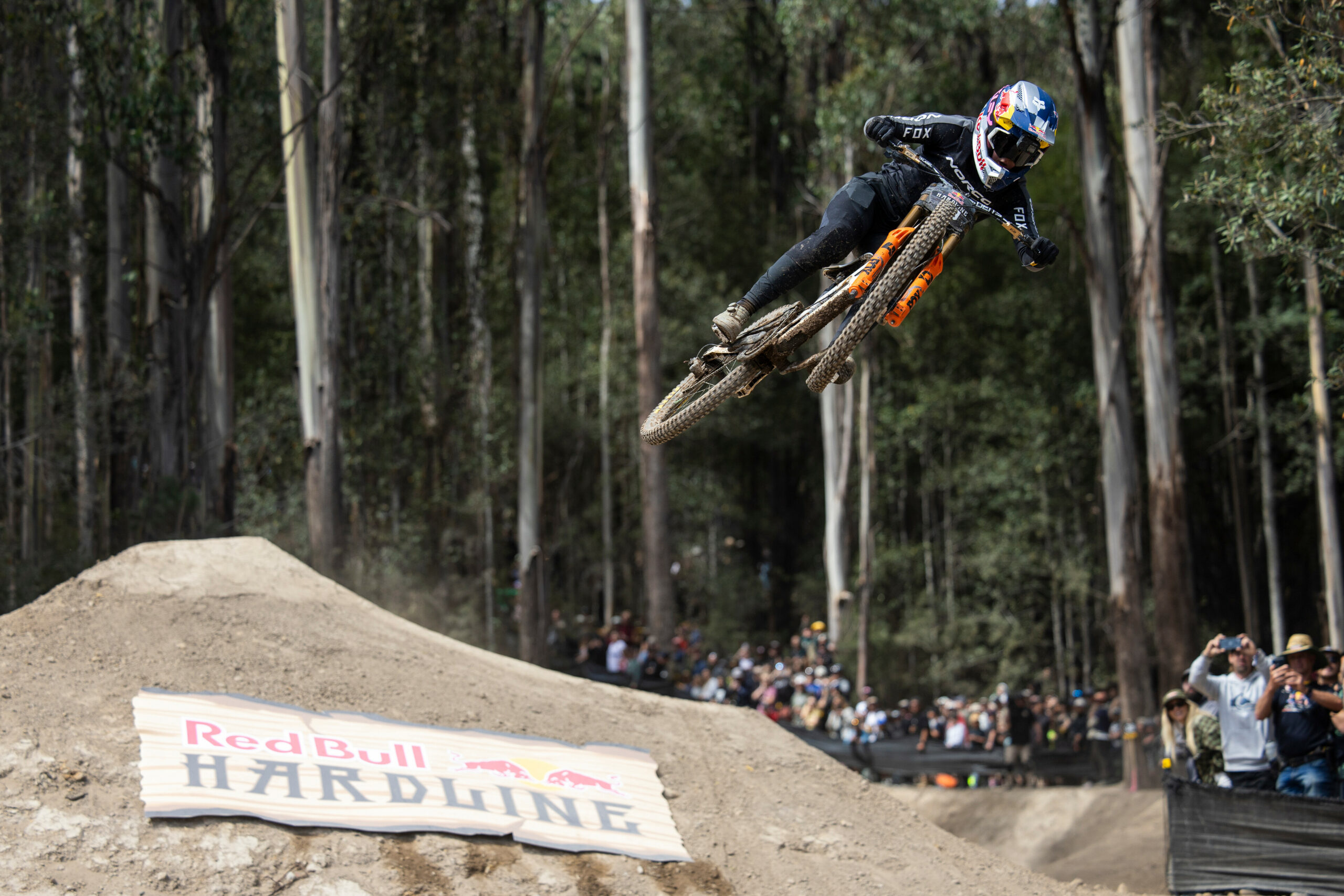 Gracey Hemstreet performs Red Bull Hardline in Maydena Bike Park, Australia on February 24, 2024 // Graeme Murray / Red Bull Content Pool // SI202402240012 // Usage for editorial use only //