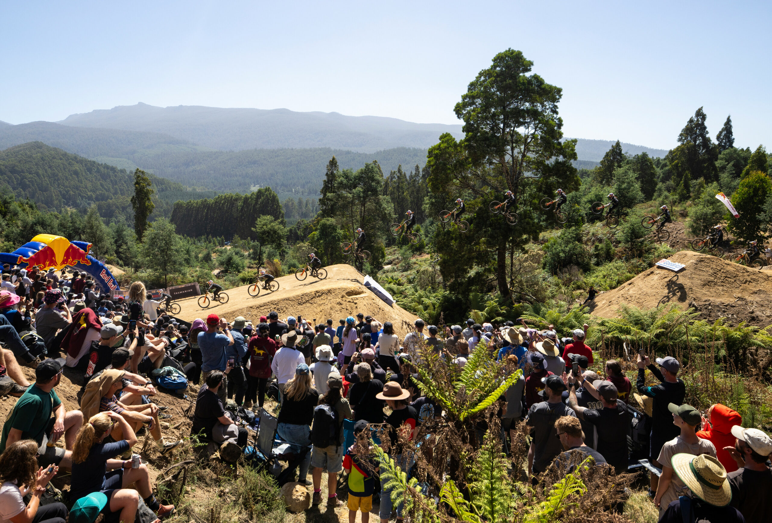 Gracey Hemstreet performs at Red Bull Hardline in Maydena Bike Park, Australia on February 24, 2024 // Graeme Murray / Red Bull Content Pool // SI202402240014 // Usage for editorial use only //