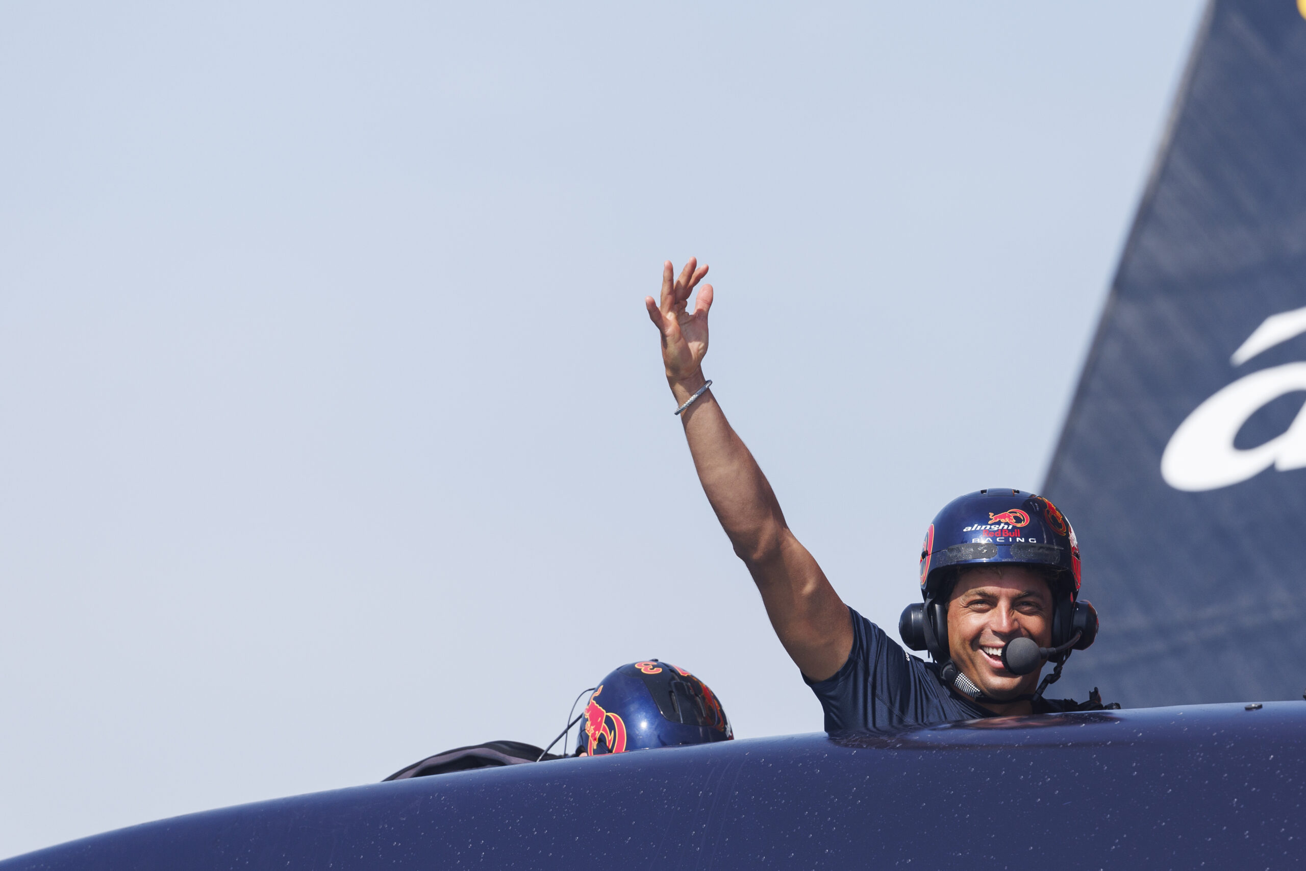 Kai Lenny of the United States seen after sailing on the AC75 BoatOne of Alinghi Red Bull Racing in Barcelona, Spain, on June 6, 2024.