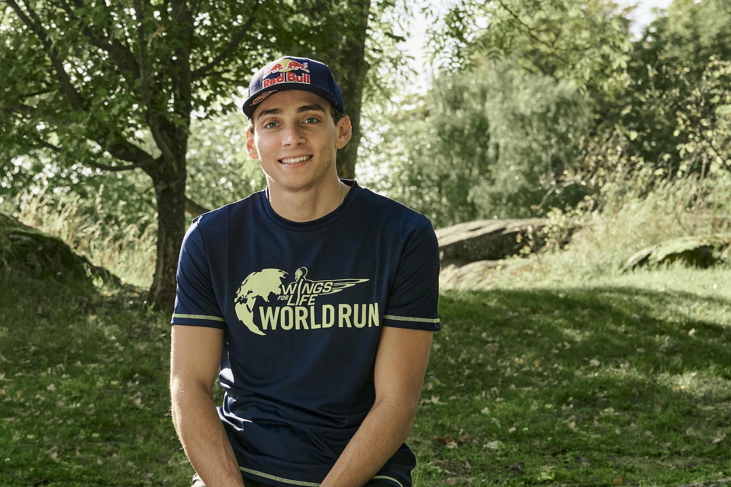 Armand Duplantis poses for a photo in Stockholm, Sweden on September 10, 2024. // Adam Klingeteg for Wings for Life World Run // SI202410070453 // Usage for editorial use only //