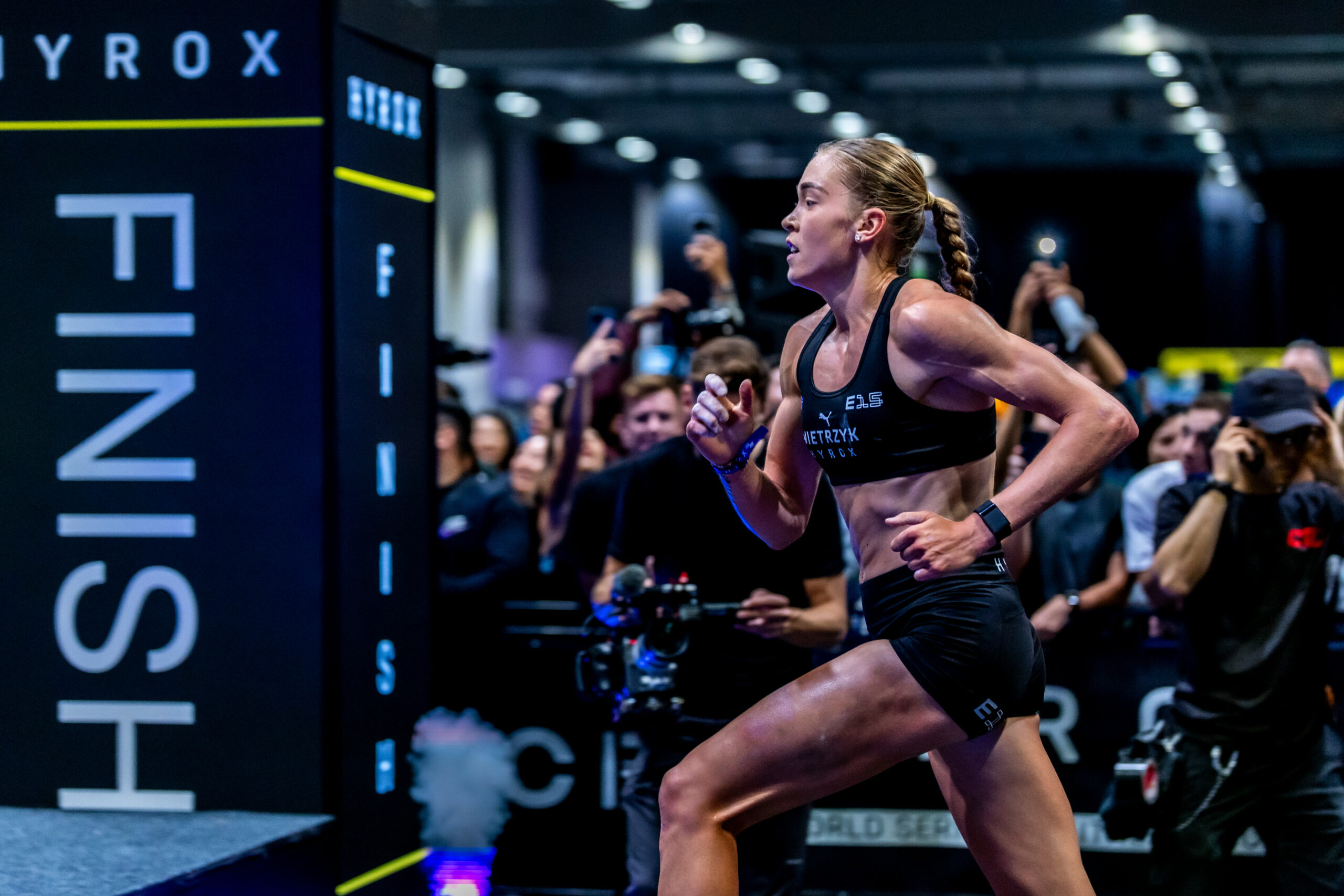 Joanna Wietrzyk seen during the Elite 15 at the Hyrox Major in Hong Kong on November 22, 2024. // Brian Ching / Red Bull Content Pool // SI202411230261 // Usage for editorial use only //