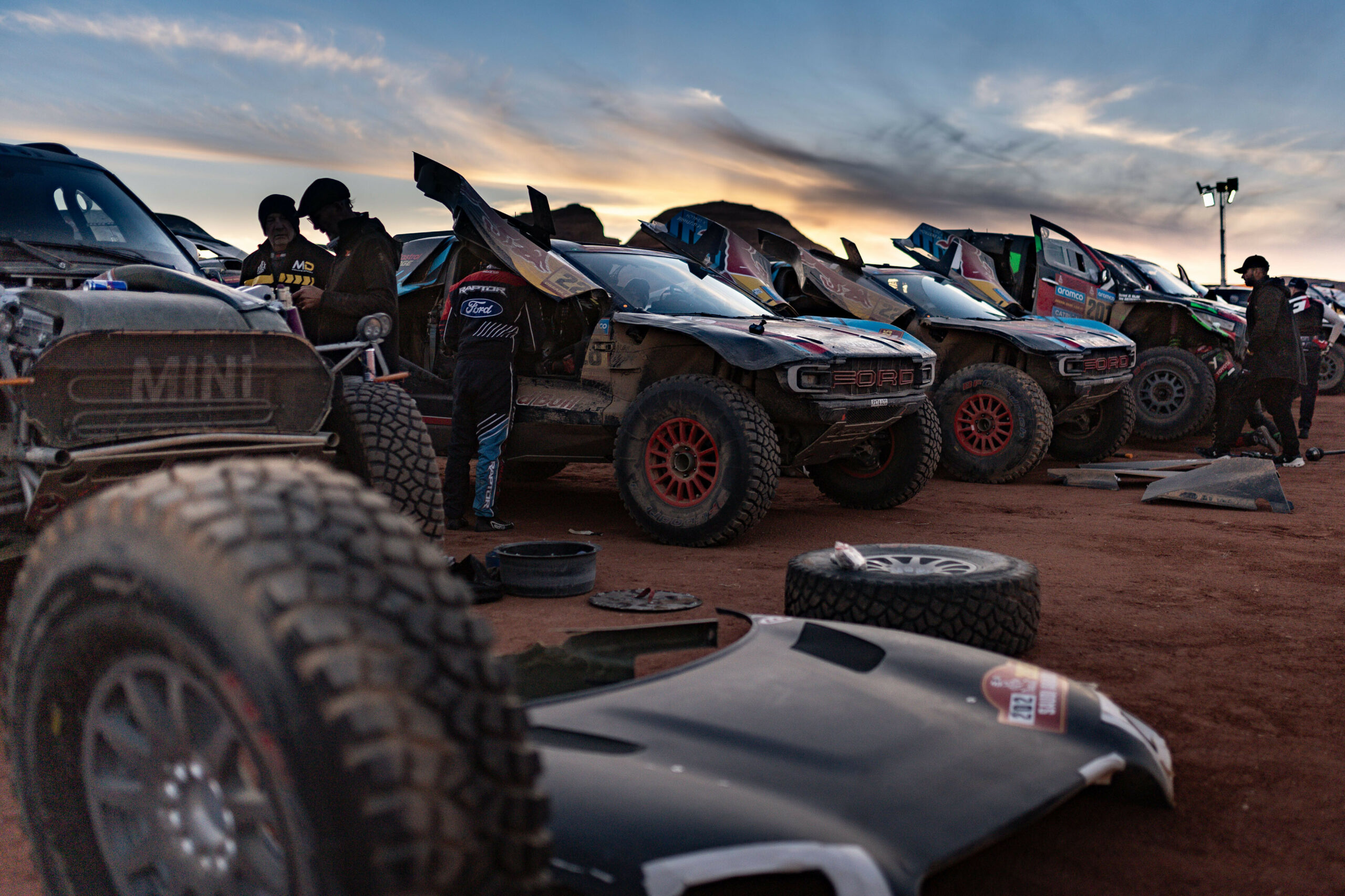 Ford Raptor T1+ during the Stage 4 of the Dakar 2025 on January 8, 2025 between Al Henakiyah and Al Ula, Saudi Arabia // Kin Marcin / Red Bull Content Pool // SI202501080871 // Usage for editorial use only //