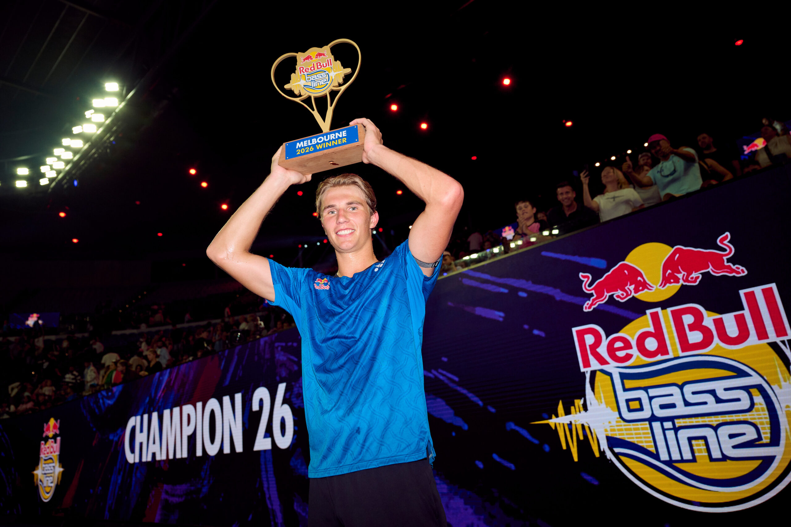 Nicolai Budkov Kjær celebrates victory during Red Bull BassLine in Melbourne, Australia on January 17, 2026. // Brett Hemmings / Red Bull Content Pool // SI202601160454 // Usage for editorial use only //