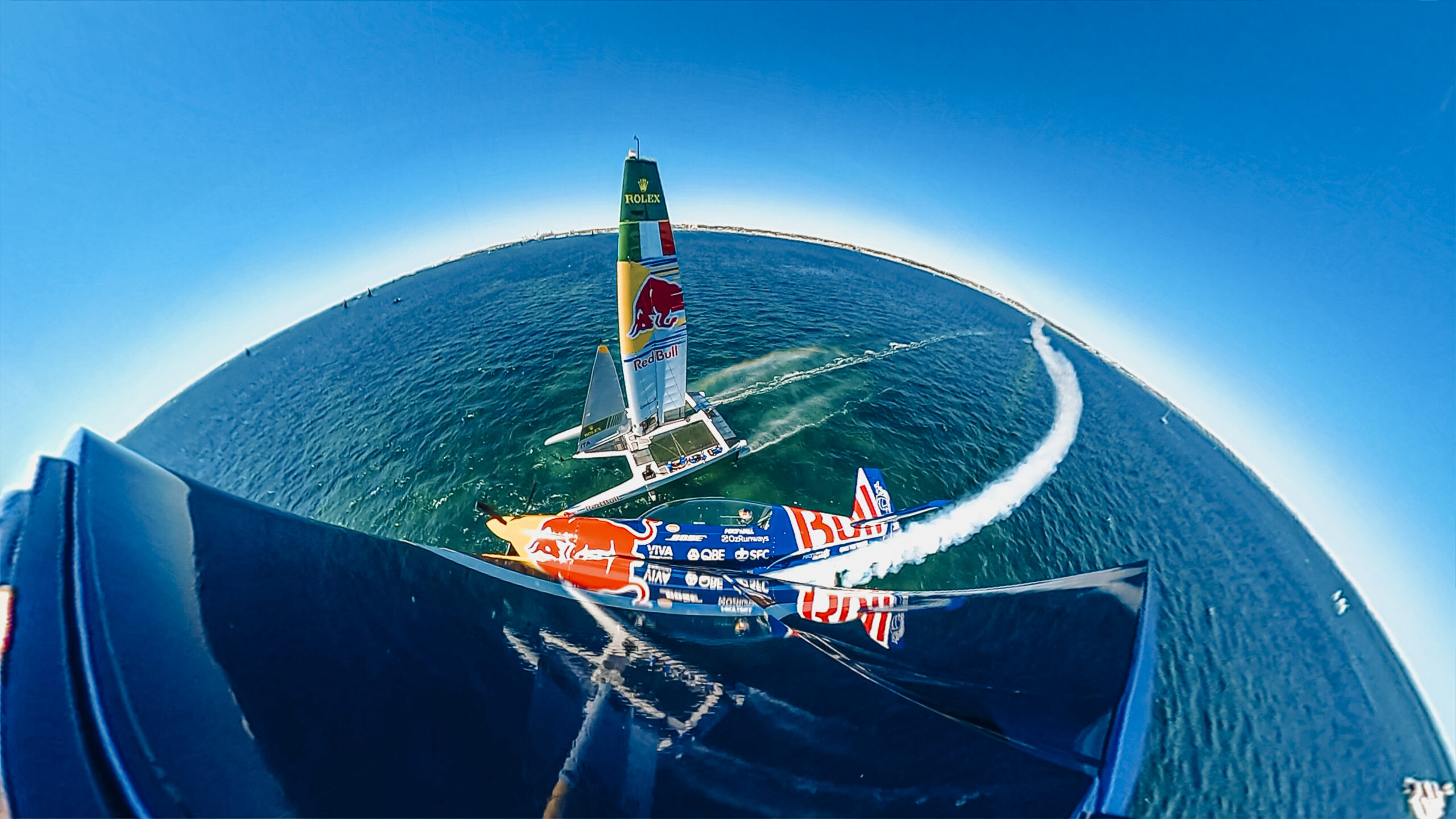 Matt Hall performs with the Red Bull Italy Sail GP team at the Oracle Perth SailGP in Perth, Australia on January 14, 2026.