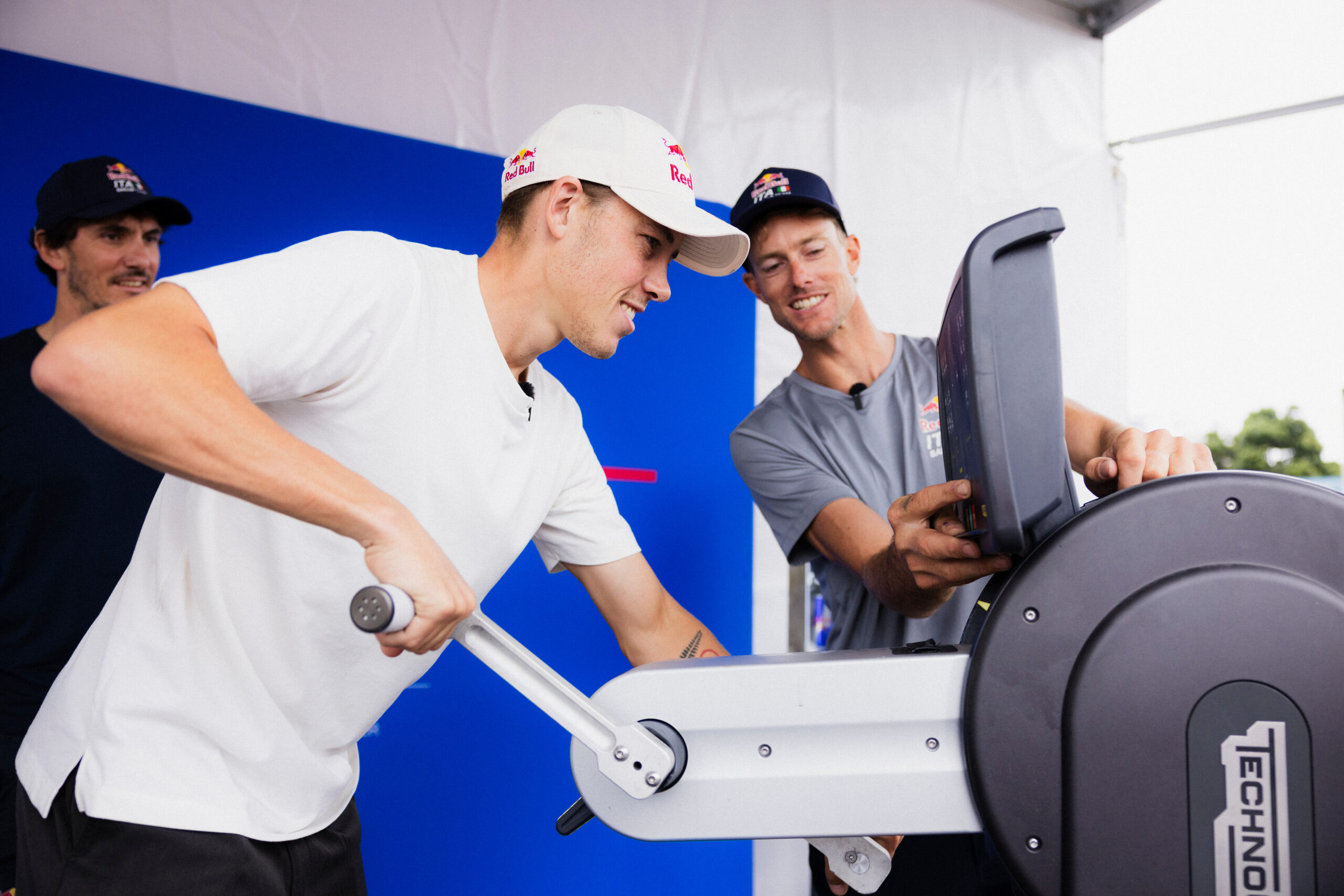 Hayden Wilde meets Redbull Italy Sail GP team in New Zealand. 13/02/26 // Taylor Wilson / Red Bull Content Pool // SI202602131068 // Usage for editorial use only //