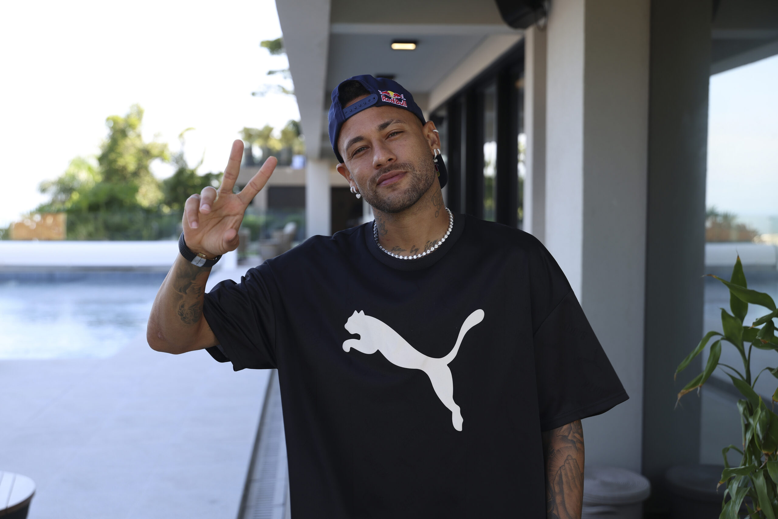 Neymar Júnior seen during the YouTube series production, Santos, Brazil on March 16, 2026.