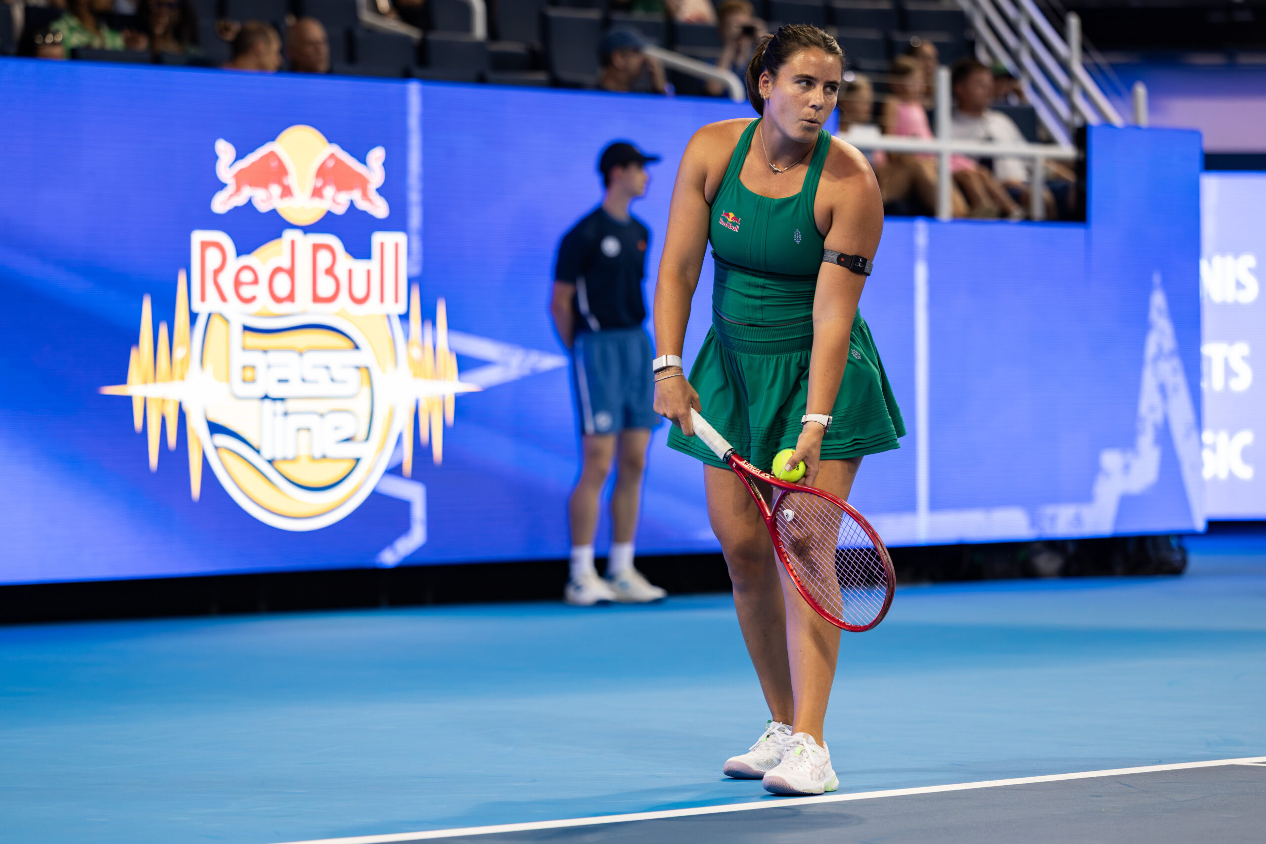 Emma Navarro at Red Bull BassLine in Cincinnati, Ohio, USA on August 8, 2026. // Grant Moxley / Red Bull Content Pool // SI202608090061 // Usage for editorial use only //