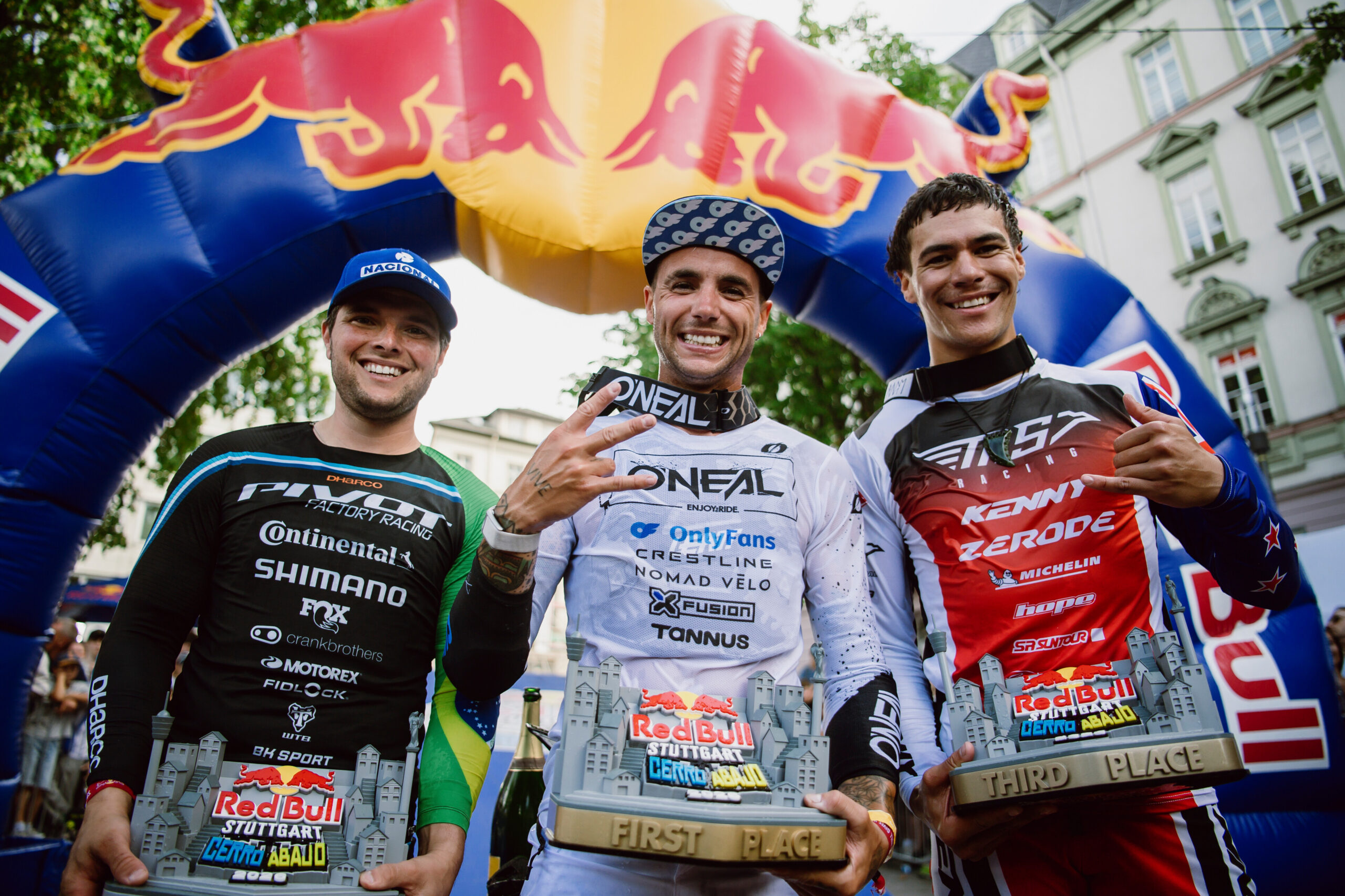 Vieira Roger Marin Alex Pene Tuhoto-Ariki pose for a picture during the Red Bull Cerro Abajo in Stuttgart, Germany on 05.09.2026 // Marcel Lämmerhirt / Red Bull Content Pool // SI202609061020 // Usage for editorial use only //
