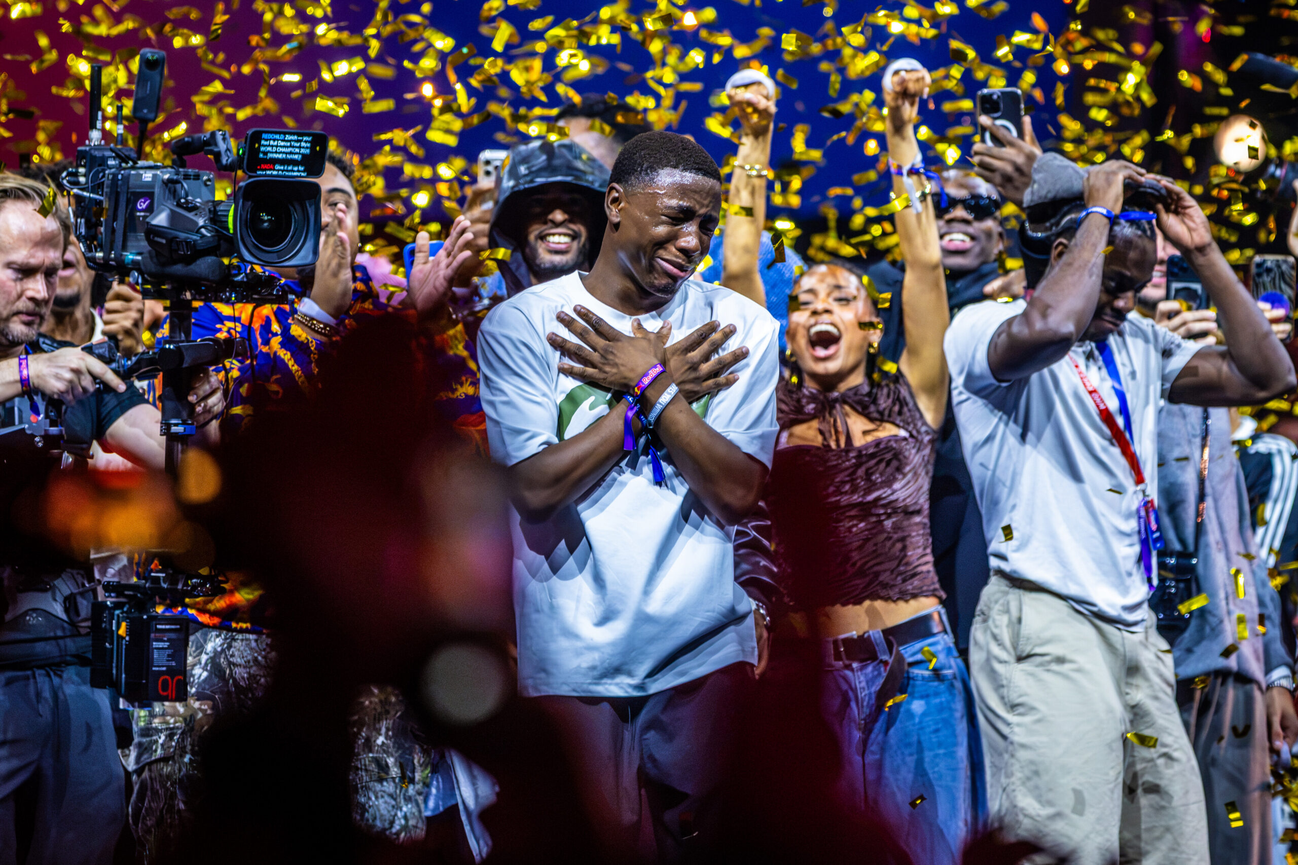 Willis celebrates at the Red Bull Dance Your Style World Final in Zurich, Switzerland on October 24, 2026 // Fabio Piva / Red Bull Content Pool // SI202610250012 // Usage for editorial use only //